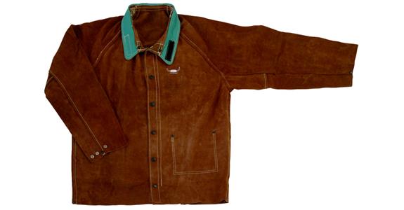 Welder's leather jacket EN ISO 1611:2007 class 2/A1 brown size L