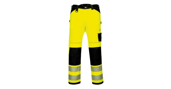 Hi-vis trousers PW3 yellow/black size 28 in (EU size 44)