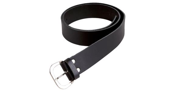 Leather belt black 4 cm wide 130 cm long