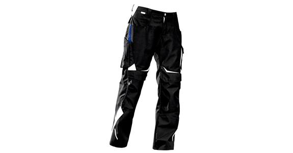 Trousers PULSSCHLAG High black/cornflower blue size 60