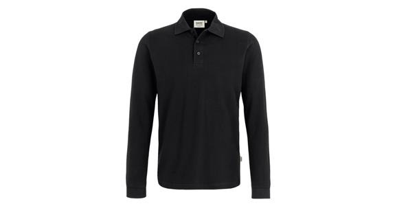 Long-sleeve polo shirt Classic black size S