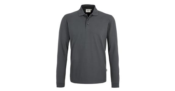 Long-sleeve polo shirt Classic graphite size L