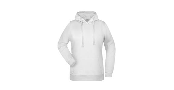 Hooded sweatshirt ladies' white size XL