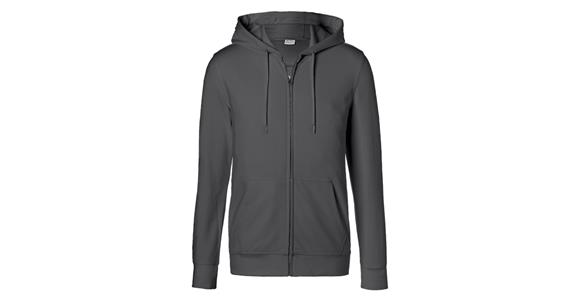 Hooded sweat jacket anthracite size M