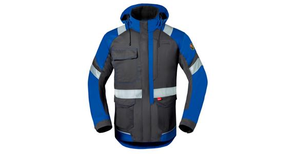 Parka 5Safety Image protection class 2 grey/cornflower blue size XXL