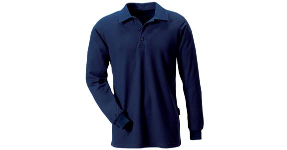 Polo shirt long-sleeved flame-retardant navy size L