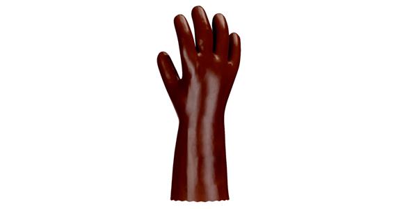 Chemical protective glove PVC length 35cm PU=12 pairs size 10