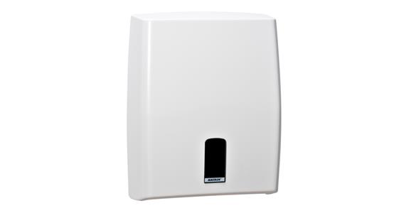 Folding hand towel disp. WxDxH 301x146x450 mm plastic lockable for wall mounting