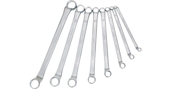 Zestaw kluczy oczkowych dwustronnych HAZET, 8 szt., 6x7–21x22 mm DIN 838