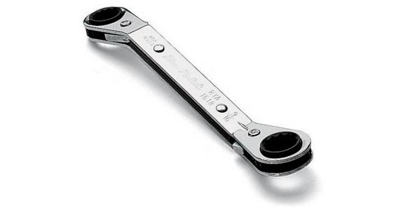 Ratchet box-end wrench depressed centre 1/4 inch x 5/16 inch