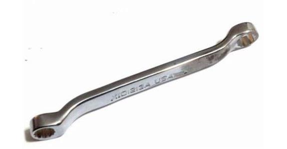 Bi-hexagon double box-end wrench 3/16 inch x 13/64 inch