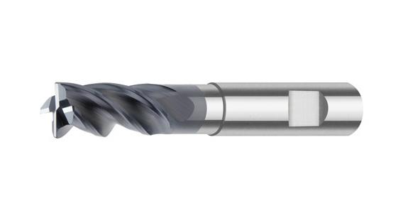 Frez SC HPC INOX długi Z4 z luzem DIN 6535 HB powlekany Varocon d. 5 mm
