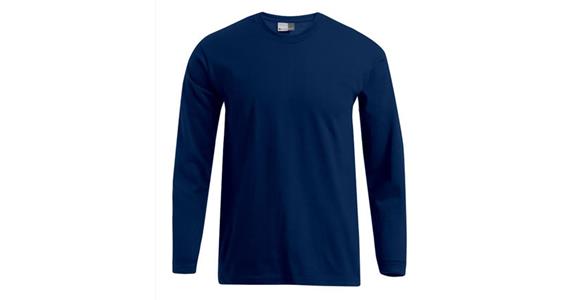 Langarmshirt 4099 navy Single-Jersey 100 % Baumwolle Gr.XXL