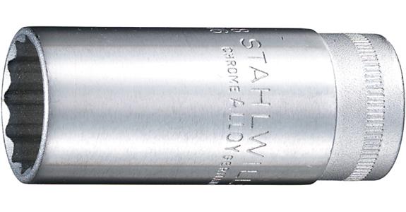 Końc. klucza oczkow. STAHLWILLE 20,8 mm 3/8' DIN 3124, wersja dł., podw. sześciok.