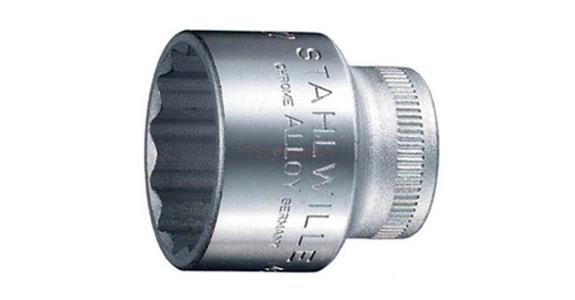 Końcówka klucza nasadowego STAHLWILLE 13 mm 3/8' DIN 3124, podwójny sześciokąt