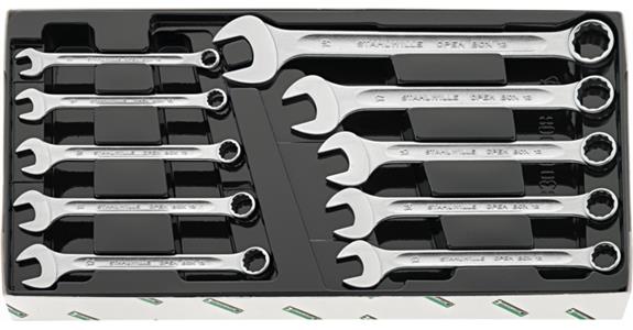 Zestaw kluczy płasko-oczkowych STAHLWILLE, 11 szt., 8-22 mm, DIN 3113 A OPEN-BOX
