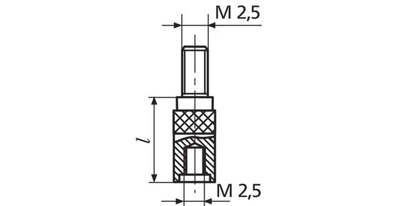 Messbolzenzwischenstück 912, Länge 100 mm