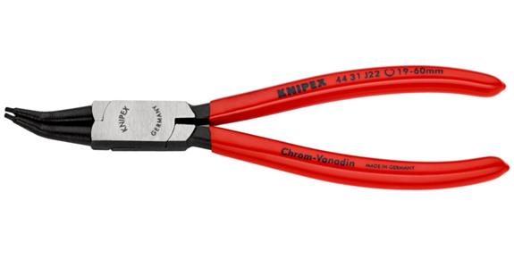 Szczypce do pierścieni zabezp. KNIPEX J22 180 mm, kątowe do wew. pierścieni