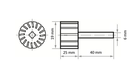 Sanding belt carrier cylindrical STZY 01925.06 H