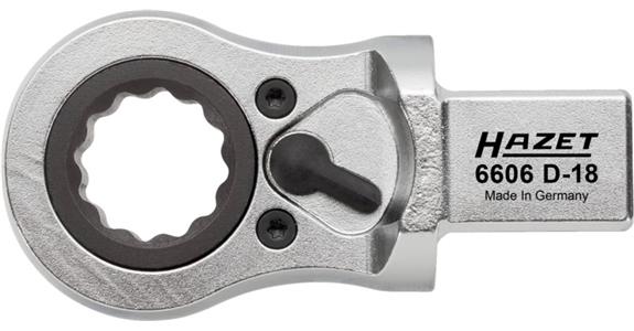 Okrągłe narzędzie wtykowe z grzechotką HAZET, 18 mm, kwadrat wtykowy 14x18 mm