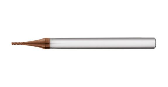 Mini frez trzpieniowy SC 4 kraw. tnące DIN 6535 HA powlekany TiSiN do 50 HRC śr. 1,5 mm