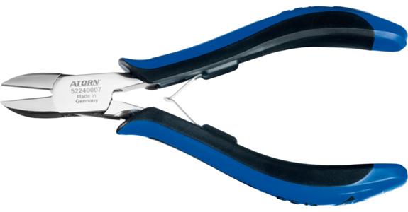 Precyzyjne szczypce boczne ATORN ESD do elektroniki, 140 mm, głowica owalna