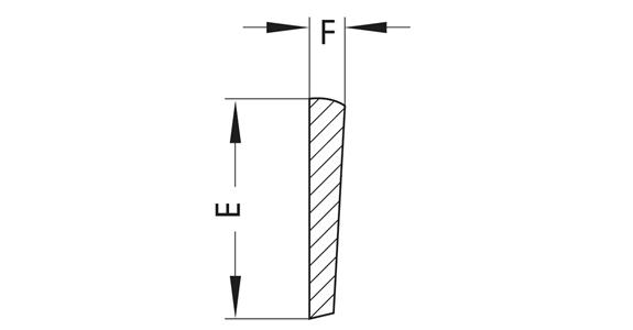 Recessing cutter HSS quality cl. F for holders AI/IIa and AE size F A 1.85