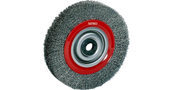 V4A steel wire wheel brush, wire dia. 0.3 mm, dia. 125x22 mm