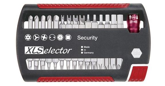 Bits XLSelector, 31 pieces, various security bits in plastic box