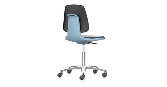Work swivel chair Labsit castors PU foam blue seat height 450-650 mm