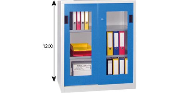 Szaf. z drzw. przes., drzwi z wziern. W 1000 x S 1500 x G 600 mm RAL 7035/5012