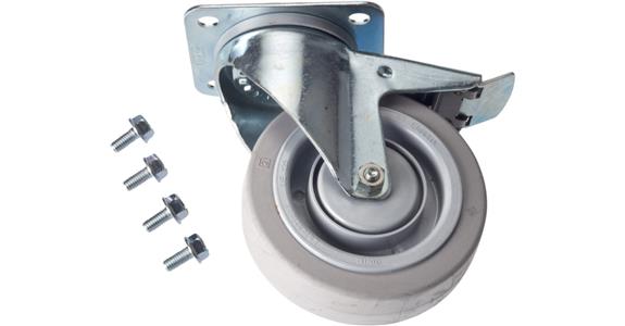 Zamyk. kółko samonastawne 179W-011 śred. 125 mm