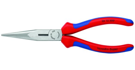 Szczypce półokr. KNIPEX 200 mm, proste, poler. główka, z uchw. 2-częściowym