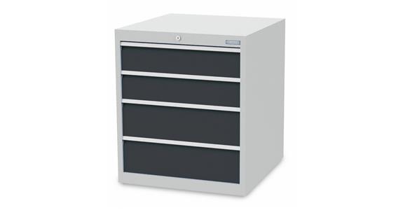 Szafka z szufladami S705xG736xW819 mm 4 szufl. RAL7035/7016