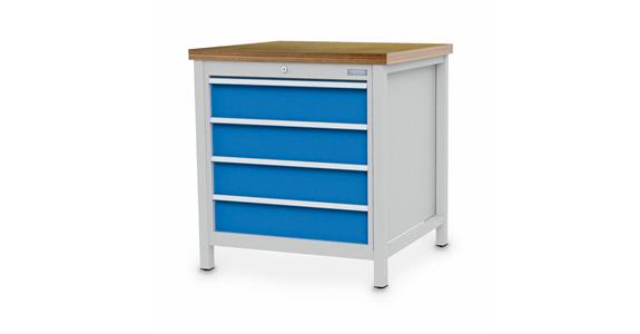 Stół roboczy zamykany S810XG750XW959 mm 4x szufl. RAL7035/5012
