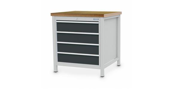 Stół roboczy zamykany S810XG750XW859 mm 4x szufl. RAL7035/7016