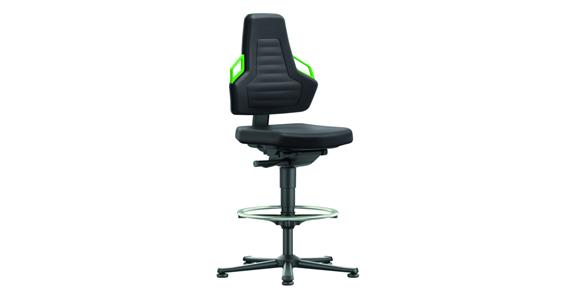 Obr. krz. rob. Nexxit 3 wys. siedz. 570-820 mm z płozą, cza. tkan., ziel. uchwyt