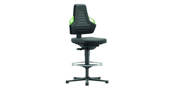 Obr. krz. rob. Nexxit 3 wys. siedz. 570-820 mm z płozą, Supertec, ziel. uchwyt