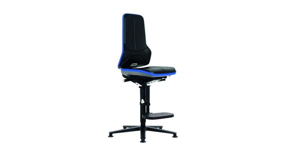 Obr. krz. rob. Neon 3 wys. siedz. 590-870 mm pian. PU z płozą, nieb. pasek elast.