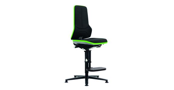 Obr. krz. rob. Neon 3 wys. siedz. 590-870 mm Supertec z płozą, ziel. pasek elast.