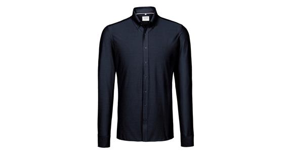Koszula stretch z długim rękawem, ciemnogranatowa, regular fit, rozmiar S