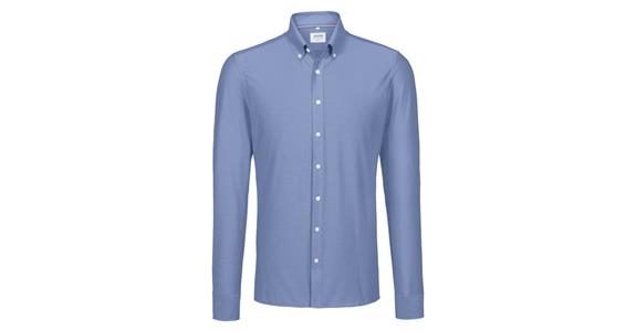 Koszula stretch z długim rękawem, błękit oceanu, regular fit, rozmiar XS