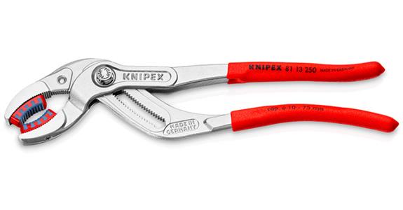 Szczypce do syfonów i łączników KNIPEX, 250 mm, szczęki z tw. szt., chrom. gł.