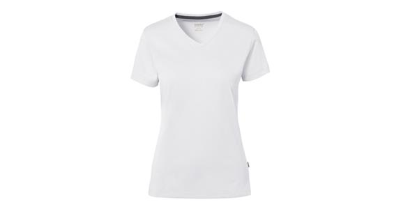 Koszulka damska V-shirt Cotton Tec biała rozmiar XXL