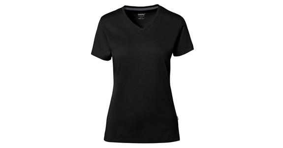 Koszulka damska V-shirt Cotton Tec czarna rozmiar 6XL