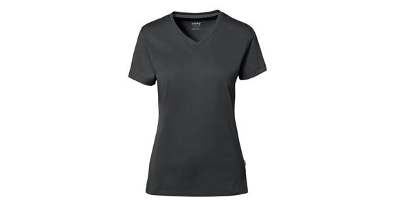 Koszulka damska V-shirt Cotton Tec antracytowa rozmiar XS