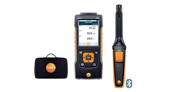 Zestaw do pomiaru CO2 testo 440 z łącznością Bluetooth