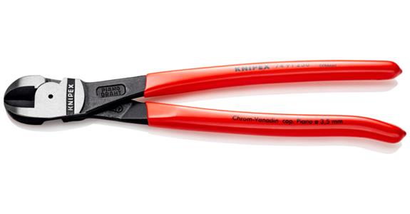 KNIPEX Kraft-Mittenschneider schwarz atramentiert mit Kunststoffgriff 250 mm