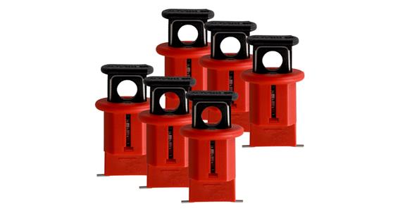 Mini lockout for circuit breaker type POW 6 piece