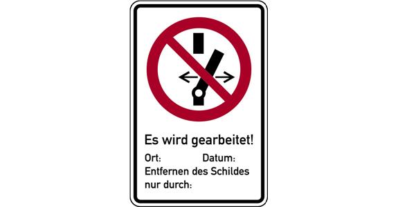 Prohibition combination sign magnetic film 15x20 cm ASR A1.3 Work in progress